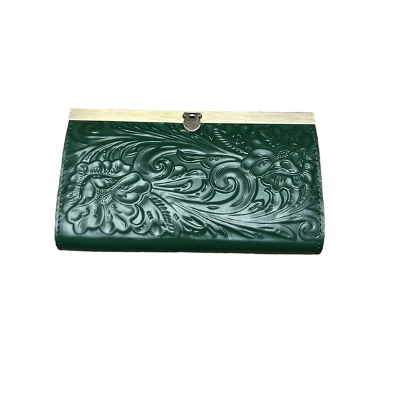 Patricia Nash Cauchy Wallet/Clutch, Tooled Leather~SoftGreen~P329244~MSR… - Picture 5 of 6
